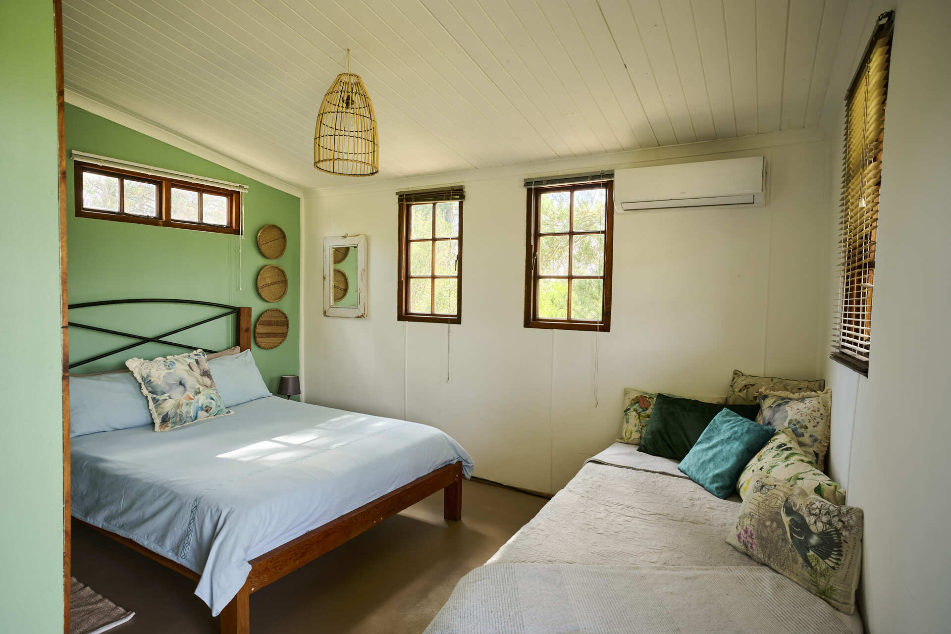Bedroom inside Riverside Cottage